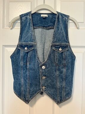 American Eagle Outfitters Blue Denim Vest